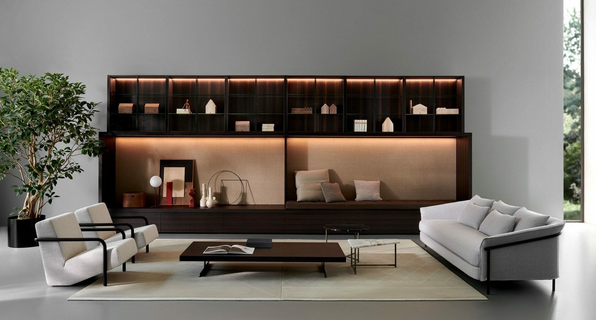 Valcucine Living Room Shelving Modern Seating